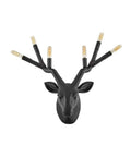 Oversized Six Light Wall Sconce In Matte Charcoal Painted Finish Killer Lodge Style Decor For Big Time Dining Room Glow with deer head design.