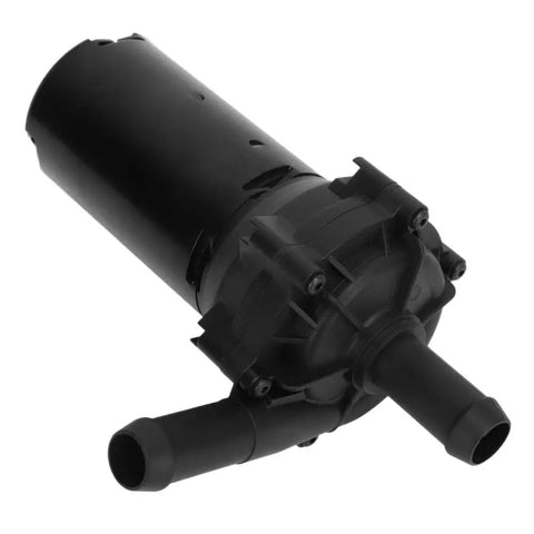 Reliable Engine Electric Auxiliary Water Pump Cooling System Upgrade Drop In Replacement Built Tough For Daily Driving And Top Notch Under Hood Performance Direct Swap For Oem Part 11537630368, showing a robust black electric pump for vehicles.