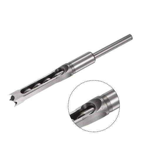 High Carbon Steel Square Hole Drill Bit For Woodworking Hollow Chisel Mortiser 19mm Auger Tool with detailed view of cutting edge.