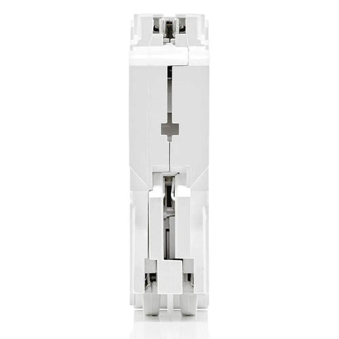 Side view of 15 Amp 1 Pole Smart Circuit Breaker Plug On Hydraulic Magnetic 120 Volt White LB115S With App Connectivity