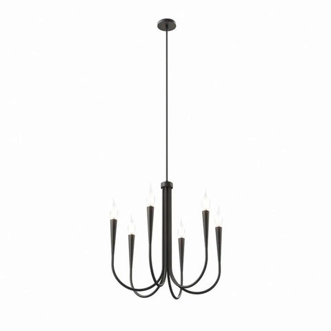 Penrose 6-Light Chandelier In Polished Nickel Finish For Dining Room.