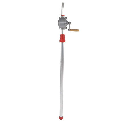 Heavy Duty Rotary Drum Pump With Hand Crank Handle Aluminum Alloy Construction Siphon Transfer Pump For 55 Gallon Buckles Fuel Lubricant Oil Dispensing Tool Efficient Flow Rate Quick Manual Transfer Solution