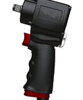 Pro Shop Workhorse 1/2 Inch Air Impact Wrench And Pneumatic Screwdriver side view showing handle and quick release chuck setup.