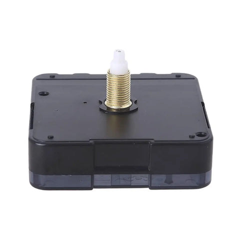 Quartz Wall Clock Movement Replacement Kit With Silent Mechanism And Hands For Easy DIY Clock Repair, black movement part view.
