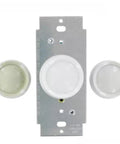 Rotary Ceiling Fan Wall Switch With No Pull Chain, 4 Speed Control, includes ivory and light almond knobs, front view