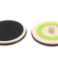 Wooden Table Curling Set for Indoor Fun, 8 Colorful Stone Pieces shown with two detailed textured stones.