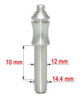 Pro Level Marine Grade Stainless Steel Ball Lock Pin Quick Release Safety Fastener With Button Spring Loaded Built Tough For Garage And Project Bench M12 X L10, showing dimensions 10mm grip and 12mm shaft.