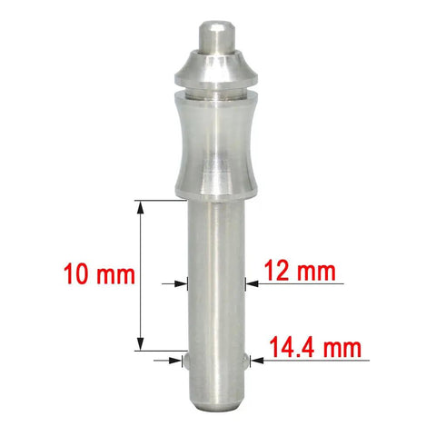 Pro Level Marine Grade Stainless Steel Ball Lock Pin Quick Release Safety Fastener With Button Spring Loaded Built Tough For Garage And Project Bench M12 X L10, showing dimensions 10mm grip and 12mm shaft.