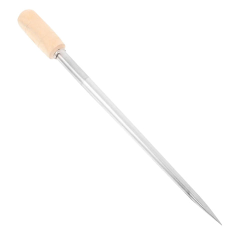 Grain Sampler Tool Stainless Steel Sampling Probe For Wheat Rice Sorghum with wooden handle, angled view