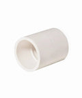 5 Pack One Point Five Inch PVC Pipe Coupling Adapters For Joining Two Pipes Of The Same Diameter Socket End Fittings on white background
