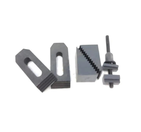 Clamp Kit For Rotary Table Milling Vertical Slide M6 Clamp Set Fits 3 In And 4 In Rotary Tables hardware pieces on display