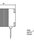 Amazon STEPPERONLINE Nema 8 bipolar micro stepper motor, 0.6A, 5.7 oz-in (4 N·cm) front and side views