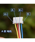 Wiring diagram for a small 25mm 2 phase 4 wire precision linear actuator with 20mm stroke telescopic screw shaft 53 ohms.