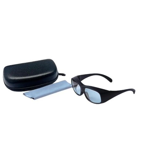 Top Notch Laser Safety Glasses Featuring Ultra Clear Lenses With OD6 Plus Rating Blocking 2700 To 3000Nm Erbium Lasers and case.