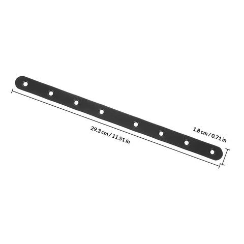 Beefy Stainless Steel Flat Brace Brackets Set For Wood Furniture Repair with dimensions 29.3 cm x 1.8 cm, 4 pack shown