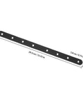 Beefy Stainless Steel Flat Plate Braces And Mending Plates For Wood Furniture Repair Straight Brackets, black finish, 29.3 x 1.8 cm