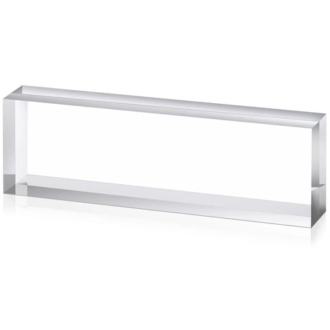Clear Acrylic Display Block 2.5 X 8 X 1.125 Inch Blank Name Plate Cube For Wedding Props Photography Scrapbooking And Crafts