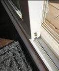Durable Vinyl Sliding Door Track for Double Panel 72 Inch Replacement Bottom Track compatible patio door installation view