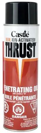 Can of Thrust Penetrating Oil Aerosol 15.75 Oz Case Of 12 For Metal Bolts And Gears Deep Penetration Lubricant shown front view