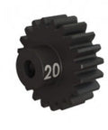 20 Tooth Hardened Steel Pinion Gear for 3mm Shafts 32 Pitch RC Car Upgrade with Set Screw, side view