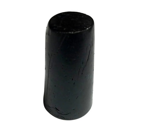Close-up of a black asphalt plug for Three Quarters Inch Asphalt Plugs 25 Pack For Quick Driveway And Pavement Repair No Sweat Easy Patch