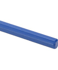 Close-up of the ergonomic blue handle from the Heavy Duty Steel Pin Punch Kit With Kickass Ergonomic Blue Handles And Tough As Nails Heat Treated Drift Center Punches For Smooth Pin Removal And Quick Mechanic Jobs.