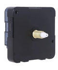 Quartz Wall Clock Movement Replacement Kit With Silent Mechanism And Hands For Easy DIY Clock Repair, black kit side view.