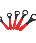 Get That ER32 Collet Chuck Wrench Spanner Tight With High Strength Steel O Type Tool For CNC Milling And Lathe Machines Red Black Finish set of five wrenches