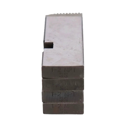 Universal NPT Right Hand Pipe Die Set For 1 Inch To 2 Inch Alloy Steel Construction, stack of die segments, front view