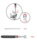 3-pack extendable magnetic pickup tools with flexible 4-claw grabber and telescoping reach