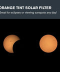 Partial and full solar eclipse using Solar Eclipse Telescope Filter ISO 12312-2 Compliant with Secure Fit and Solar Safe Film.