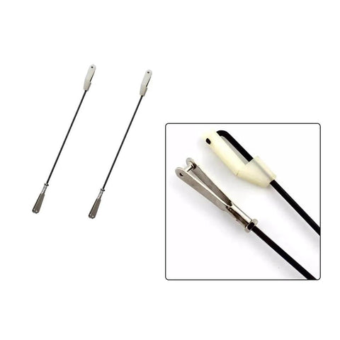 Metal Clevis Kit For RC Airplanes With Connecting Rod Pushrod And Swing Keeper, DIY Fixed Wing Parts Set For Model Planes And Aircraft Connections, Includes M2x24mm Clevis, 1.7x120mm Rods And Swing Keepers.