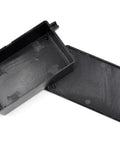Heavy Duty Abs Plastic Enclosure Solid Rugged Dustproof Junction Box With Screw Tight Lid Kickass Black Project Housing For Electronics Wiring Diy Projects, open view.
