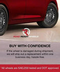 18 Inch Machined Gray Alloy OEM Rim For 2015 2020 Canyon Road Ready SUV Wheel installed on red vehicle