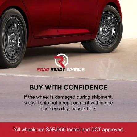 18 Inch Machined Gray Alloy OEM Rim For 2015 2020 Canyon Road Ready SUV Wheel installed on red vehicle
