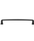 Solid 6-1/4 Inch Matte Black Cabinet Handles Set Of 30 For Kitchen Cabinets And Drawers Cupboard Hardware Beefy Metal Pulls With 6-1/4 Inch Center To Center Easy Install, shown from the side