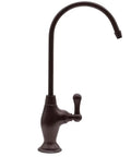 Gooseneck Cold Water Dispenser Faucet With Single Lever Handle, 10 Inch Tall Oil Rubbed Bronze Brass Construction, Smooth Ceramic Disc, 5 Inch Spout Reach, Ideal For Home Bar Or Kitchen Drink Stations