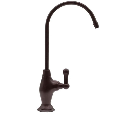 Gooseneck Cold Water Dispenser Faucet With Single Lever Handle, 10 Inch Tall Oil Rubbed Bronze Brass Construction, Smooth Ceramic Disc, 5 Inch Spout Reach, Ideal For Home Bar Or Kitchen Drink Stations