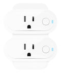 Image of Smart Plug That Works With Alexa And Google Assistant For Easy Home Automation, Plug And Play Setup, Requires Smart Hub Or Works Directly With SmartThings, Great For Voice Control, Scheduling, And Device Central Control, showing front view of two white plugs.