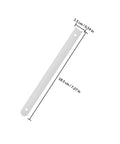 Sturdy Stainless Steel Drawer Slide Rail Set With White Plastic Glides, 18.5 cm rail dimensions shown, part of a four-piece kit.