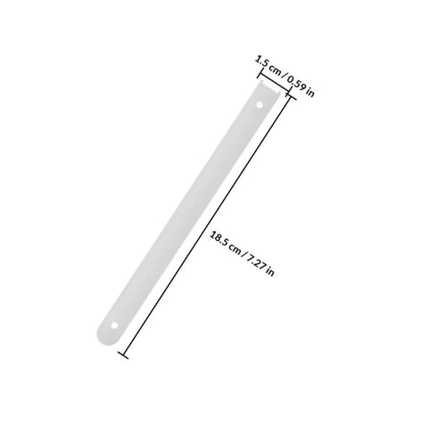 Sturdy Stainless Steel Drawer Slide Rail Set With White Plastic Glides, 18.5 cm rail dimensions shown, part of a four-piece kit.