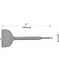 4 Inch Wide Tile And Thinset Scaling Chisel With SDS Plus Shank 11 Inch Long Thinset Scraper For Walls And Floors, dimensions shown