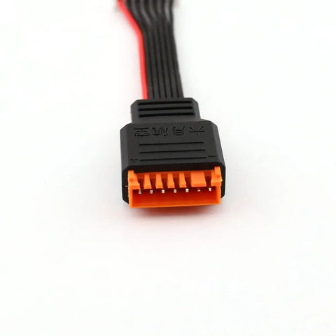 Close-up of JST XH Balance Cable Kit connector for LiPo 2S to 6S, durable silicone, ideal for RC vehicles battery charging.
