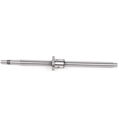 Precision C5 SFU2505 Ball Screw With Custom End Machining For 3D Printers And CNC Systems, Offered In 1500mm Length. Silver metal shaft.