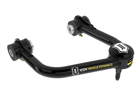 Tubular Upper Control Arm Delta Joint Pro Kit For 2021 2022 Ford Bronco Boosts Handling With Built In Caster Keeps Max Articulation 100 Percent Serviceable Delta Joint Pro Dual Stage Pivot Bushings CNC Machined Housing black tubular arm