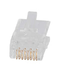Clear Modular Data Plug for CAT6A and Thicker CAT6 Cables, No Fuss Fast Pass Thru Install, indoor outdoor Ethernet connector kit