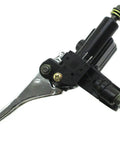 Black 8mm Banjo Front Right Hydraulic Brake Master Cylinder for Pit Dirt Bike and ATV Taotao DB14, side view