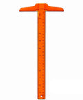 Two Pack Orange Plastic T Square Rulers With Double Side Precision Scale, 13 Inch/30 cm Drafting Tool for classroom and DIY projects