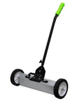 Rolling Magnetic Floor Sweeper With Telescoping Handle, 24 Inch Sweep, 18 Inch Wide Cleaning Head, 30 Lb Capacity, 7 Inch Rubber Wheels