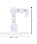 Kid Proof Cabinet And Appliance Door Lock In White Plastic With A Sturdy Lever That Latches Securely And Is Hard To Open Ideal For Childproofing